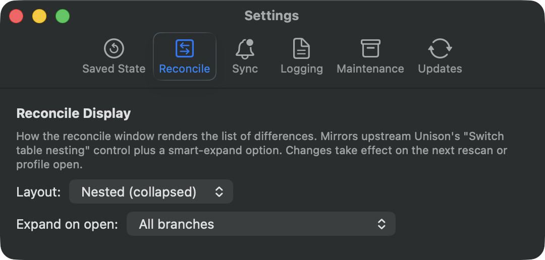 Settings: reconcile window layout options